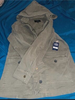 Women’s Lucky Brand Hooded Utility Jacket in Olive